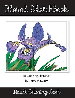 Floral Sketchbook Adult Coloring Book-..