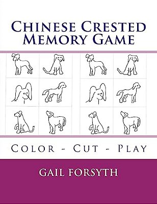 Chinese Crested Memory Game: Color - Cut - Play-..