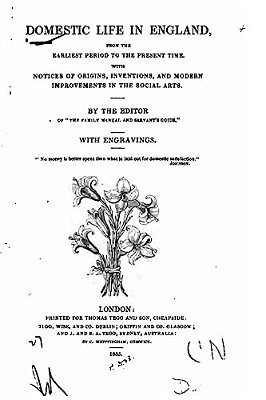 Domestic Life In England, From The Earliest Period To The Present Time-..