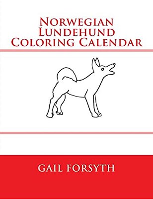 Norwegian Lundehund Coloring Calendar-..