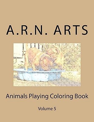 Animals Playing Coloring Book-..
