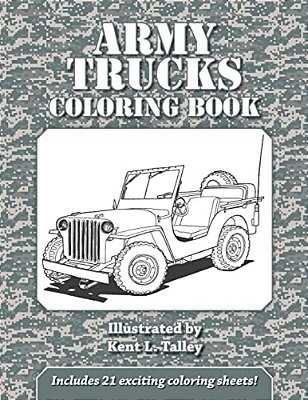 Army Trucks Coloring Book-..