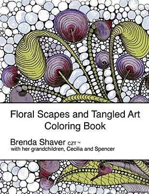 Floral Scapes And Tangled Art: Coloring Book-..