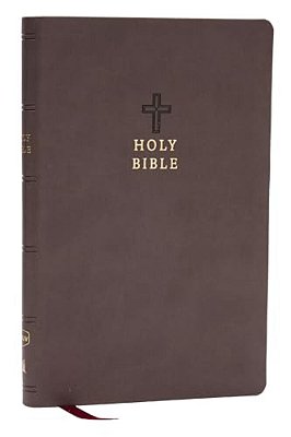 Nkjv Holy Bible, Value Ultra Thinline, Charcoal Leathersoft, Red Letter, Comfort Print-..