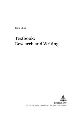 Textbook: Research And Writing-..