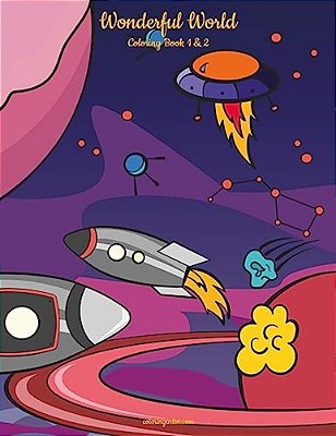 Wonderful World Coloring Book 1 & 2-..