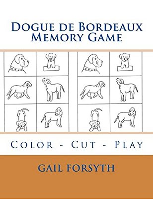 Dogue De Bordeaux Memory Game: Color - Cut - Play-..