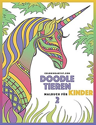 Doodle Tieren Malbuch Für Kinder 2-..