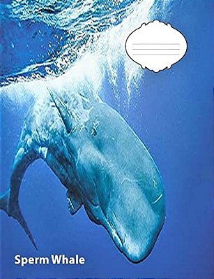 Sperm Whale Wide Ruled Line Paper Composition Book: Whale Fans, Elementary Students, School Supplies, Visual Imparied, Large Handwriting-..