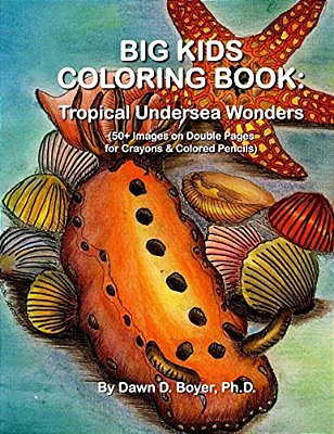 Big Kids Coloring Book: Tropical Undersea Wonders: 50+ Images On Double-Sided Pages For Crayons & Colored Pencils-..