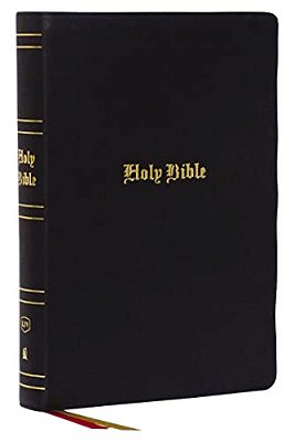 Kjv Holy Bible: Super Giant Print With 43,000 Cross References, Black Genuine Leather, Red Letter, Comfort Print (Thumb Indexed): King James Version-..
