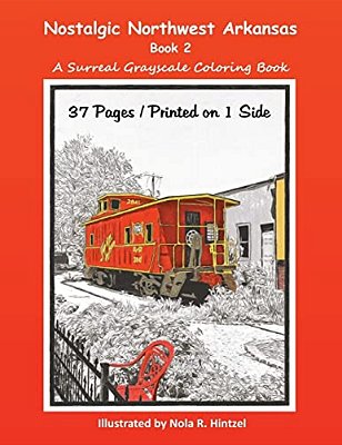 Nostalgic Northwest Arkansas Book 2: A Surreal Grayscale Coloring Book-..
