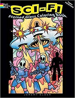 Sci-Fi Stained Glass Coloring Book-..
