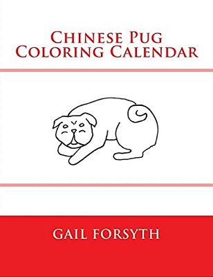 Chinese Pug Coloring Calendar-..
