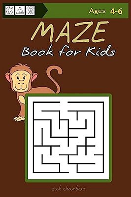 Maze Book For Kids Ages 4-6-..