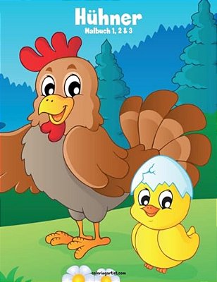 Hühner-Malbuch 1, 2 & 3-..