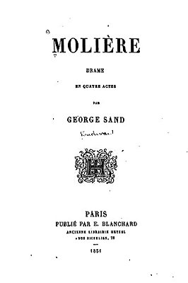 Molière, Drame En Quatre Actes-..