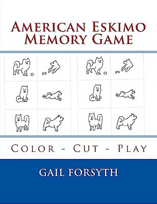 American Eskimo Memory Game: Color - Cut - Play-..