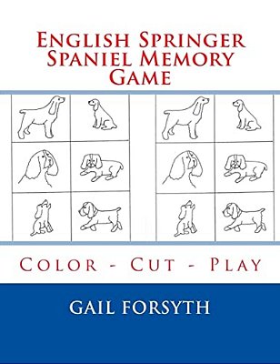 English Springer Spaniel Memory Game: Color - Cut - Play-..