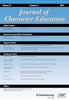 Journal Of Character Education Vol 17 Issue 1-..