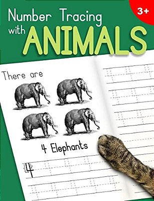 Number Tracing With Animals: Learn The Numbers - Number And Counting Practice Workbook For Children In Preschool And Kindergarten - Green-Leaf Cove-..