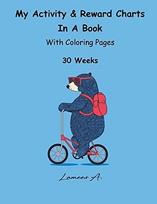 My Activity & Reward Charts In A Book With Coloring Pages (30 Weeks)-..