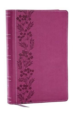 Nkjv Personal Size Large Print Bible With 43,000 Cross References, Pink Leathersoft, Red Letter, Comfort Print (Thumb Indexed)-..