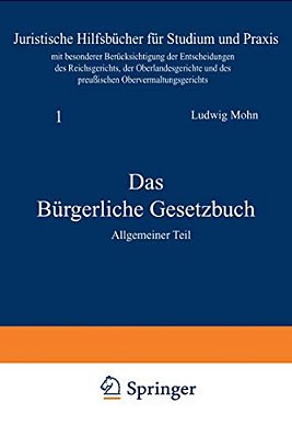 Das Bürgerliche Gesetzbuch: Allgemeiner Teil-..