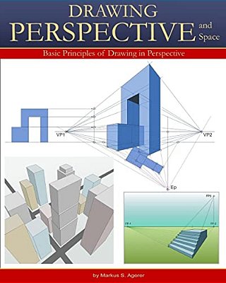 Drawing Perspective & Space: Basic Principles Of Drawing In Perspective B/w-..