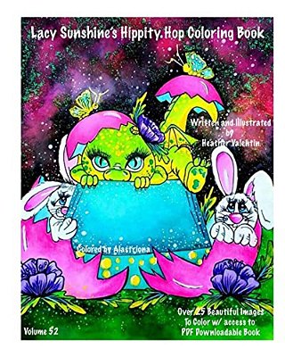 Lacy Sunshine's Hippity Hop Coloring Book: Whimsical Bunnies, Sprites, Big Eyes, Easter, Spring Fantasy Coloring Book All Ages-..