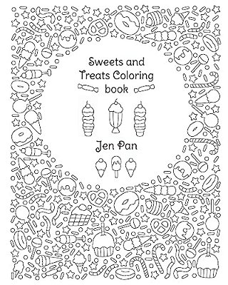 Sweets And Treats Coloring Book-..
