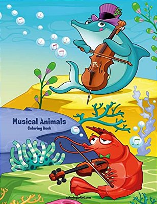 Musical Animals Coloring Book 1-..