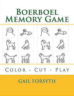 Boerboel Memory Game: Color - Cut - Play-..