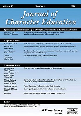 Journal Of Character Education Vol 16 Issue 1-..