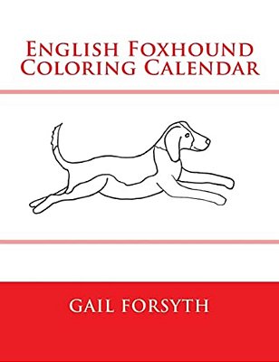 English Foxhound Coloring Calendar-..