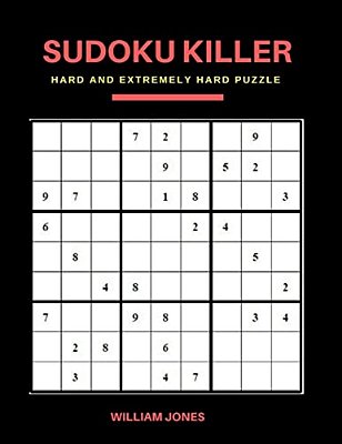 Sudoku Killer: Hard Sudoku Game Books Puzzle For Everyday Challenge, Brain Game For Teens And Adults, Large Print-..