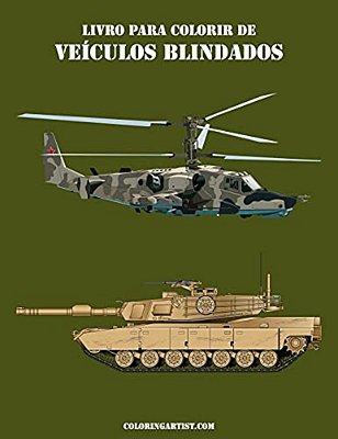 Livro Para Colorir De Veículos Blindados 2-..