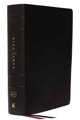 The King James Study Bible, Genuine Leather, Black, Indexed, Full-Color Edition-..