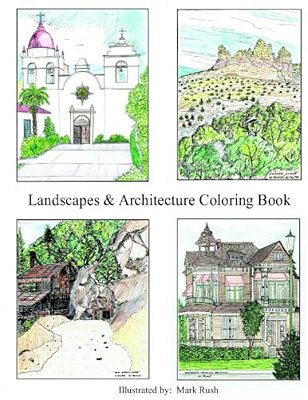 Landscape & Architecture Coloring Book: Coloring Book-..
