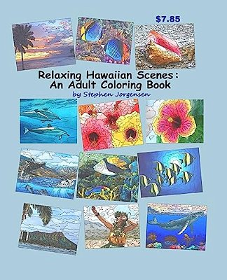 Relaxing Hawaiian Scenes: An Adult Coloring Book-..