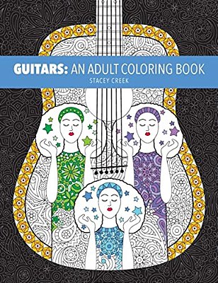Guitars: An Adult Coloring Book-..