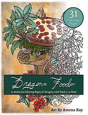 Dragon Food Coloring Book: Coloring Book Dragons With Food And Dragons As Food-..