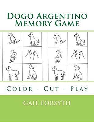 Dogo Argentino Memory Game: Color - Cut - Play-..