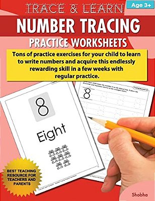 Trace & Learn Numbers Tracing Workbook Practice Worksheets: Daily Practice Guide For Pre-k Children-..