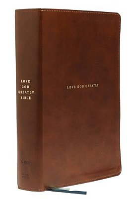 Net, Love God Greatly Bible, Leathersoft, Brown, Comfort Print: Holy Bible-..