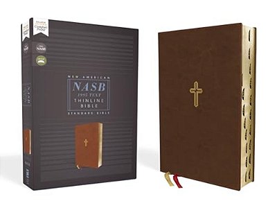Nasb, Thinline Bible, Leathersoft, Brown, Red Letter Edition, 1995 Text, Thumb Indexed, Comfort Print-..