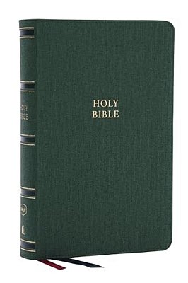 Nkjv, Single-Column Reference Bible, Verse-By-verse, Green Leathersoft, Red Letter, Comfort Print-..