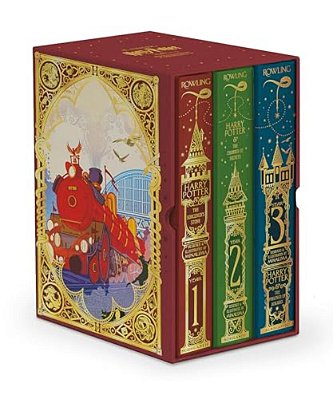 Harry Potter Books 1-3 Boxed Set (Minalima Edition) (Interactive Illustrated Edition)-..