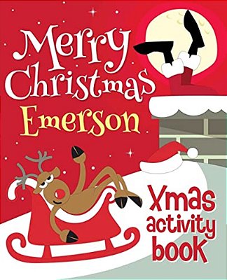 Merry Christmas Emerson - Xmas Activity Book: (Personalized Children's Activity Book)-..
