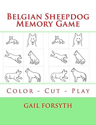 Belgian Sheepdog Memory Game: Color - Cut - Play-..